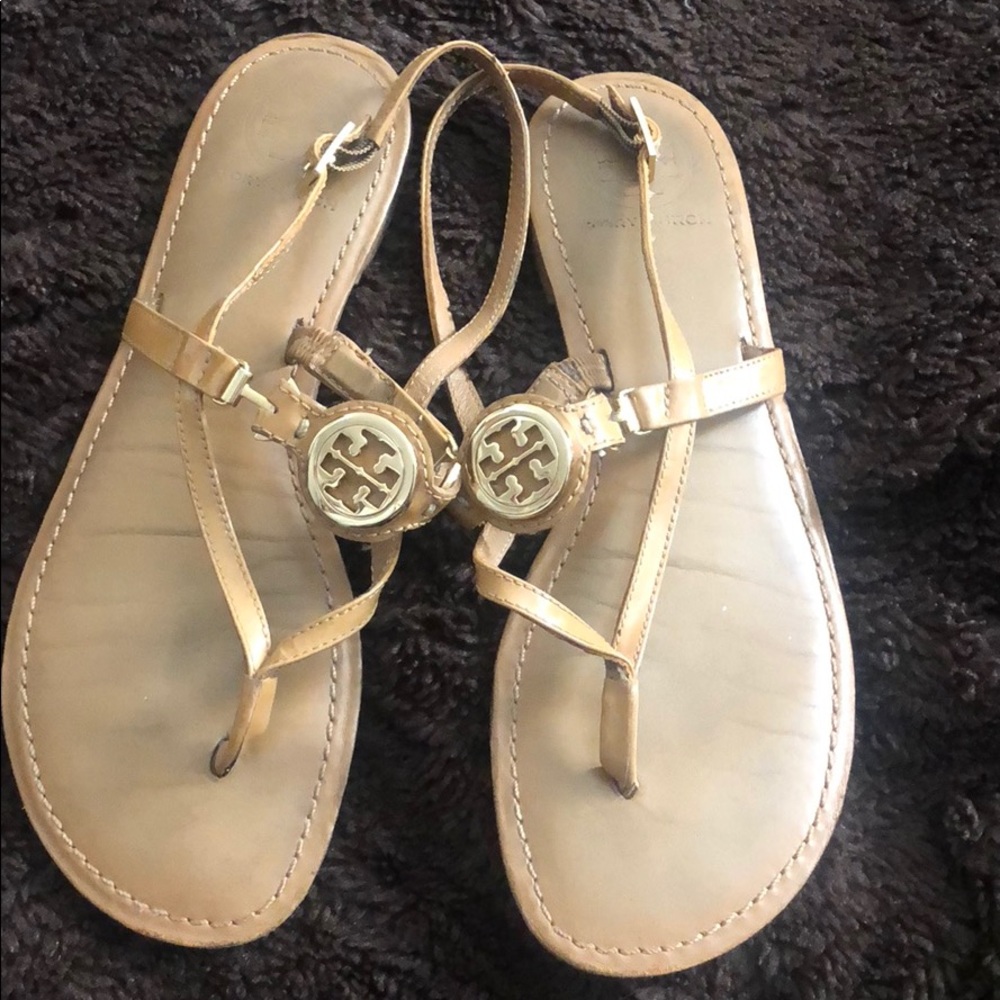 Tan Tory Burch Sandals